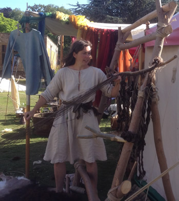 Iron Age weaving workshop demonstration education